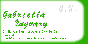 gabriella ungvary business card