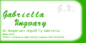 gabriella ungvary business card